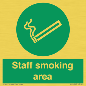 Staff smoking area